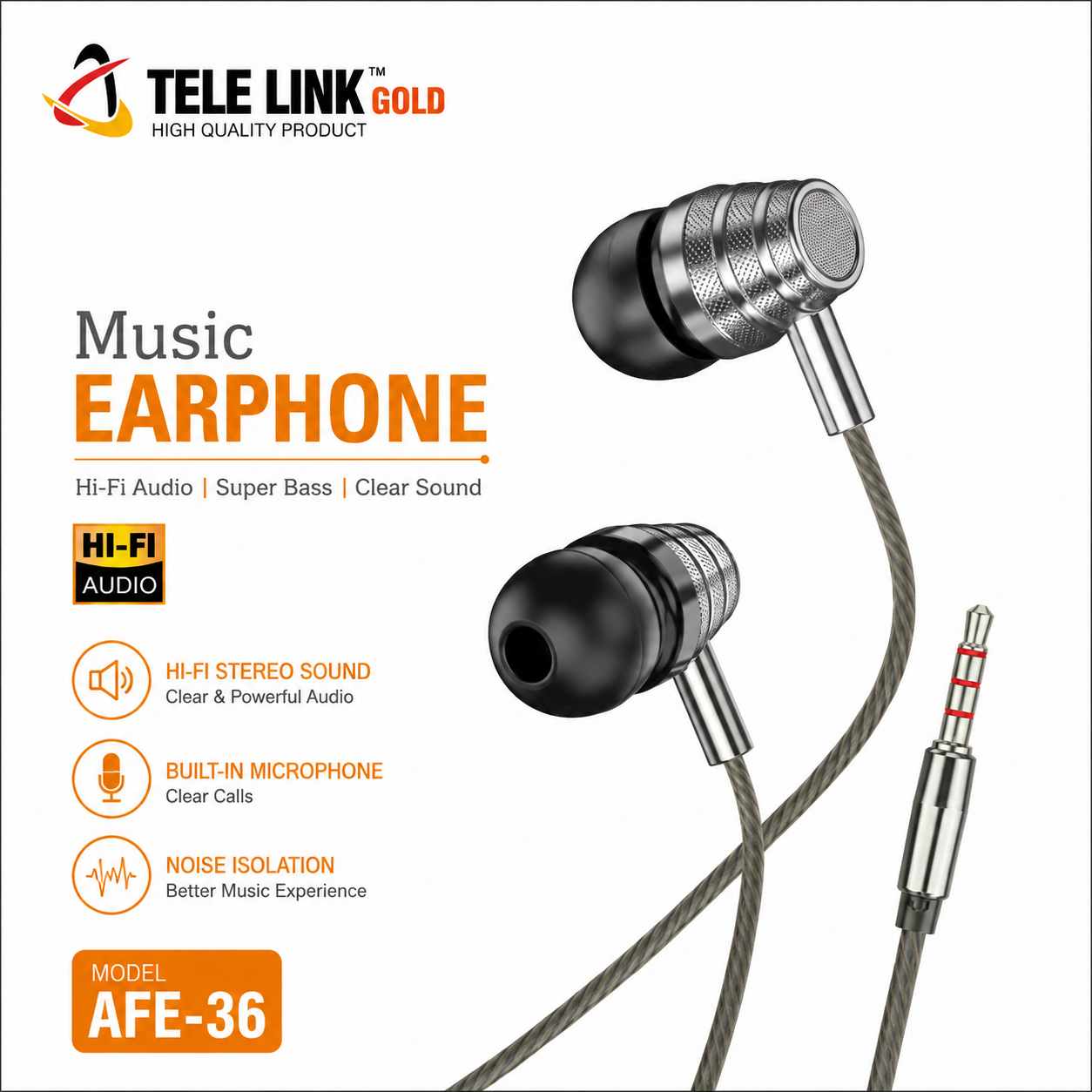 Tele Link Gold AFE-36 Earphone