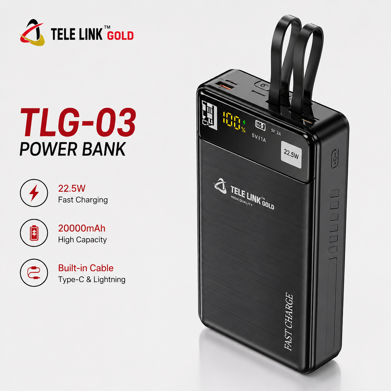 TLG-03 Power Bank - 20,000mah