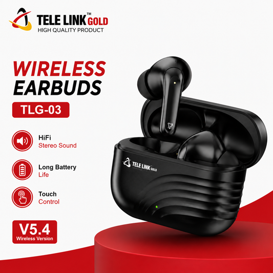Tele Link Gold TLG-03 Wireless Earbuds