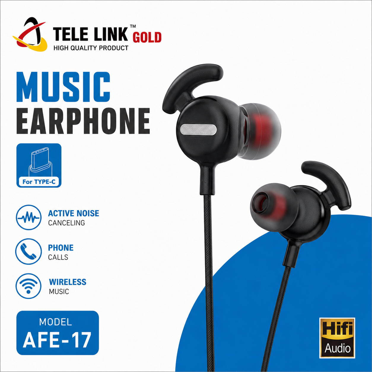 Tele Link Gold AFE-17 Earphone