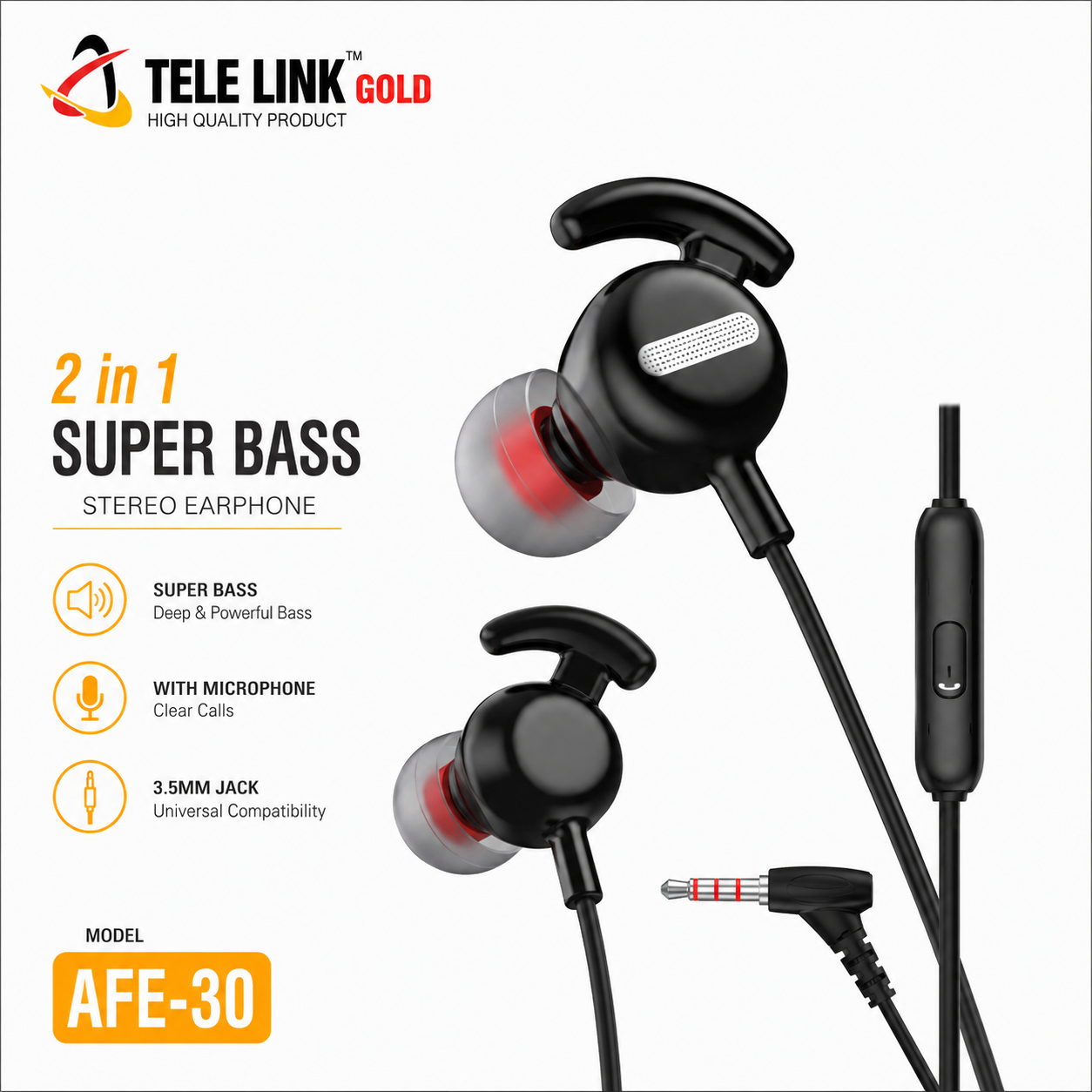 Tele Link Gold AFE-30 Earphone
