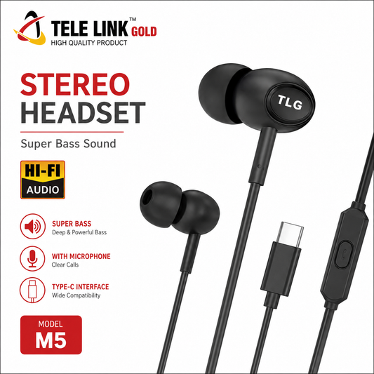 Tele Link Gold M5 Stereo Headset