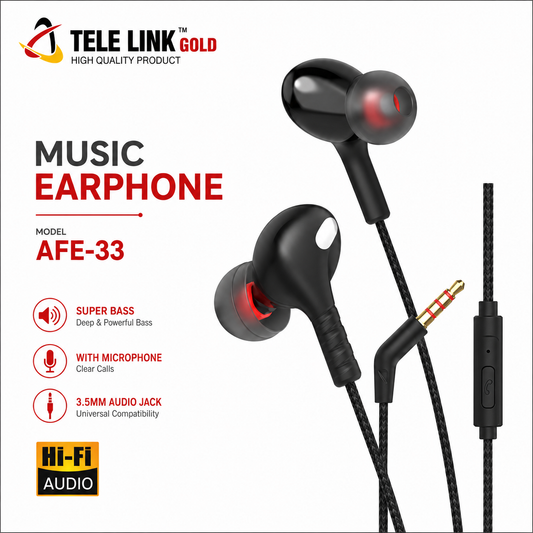 Title: Tele Link Gold AFE-33 Earphones
