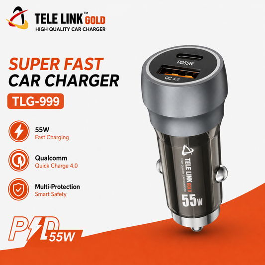 Tele Link Gold TLG-999 55W Car Charger
