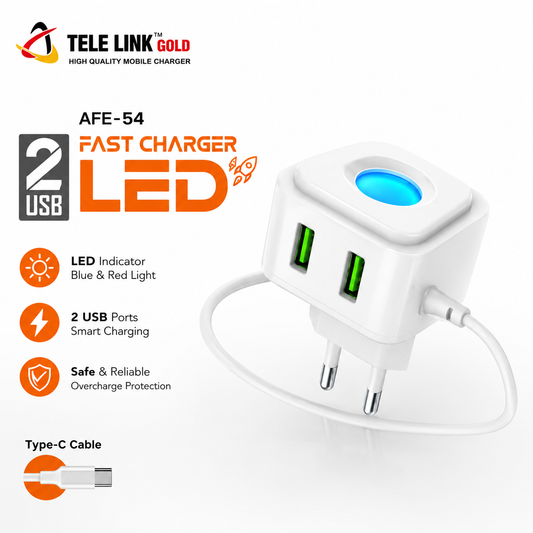 Tele Link Gold AFE-54 LED Fast Charger